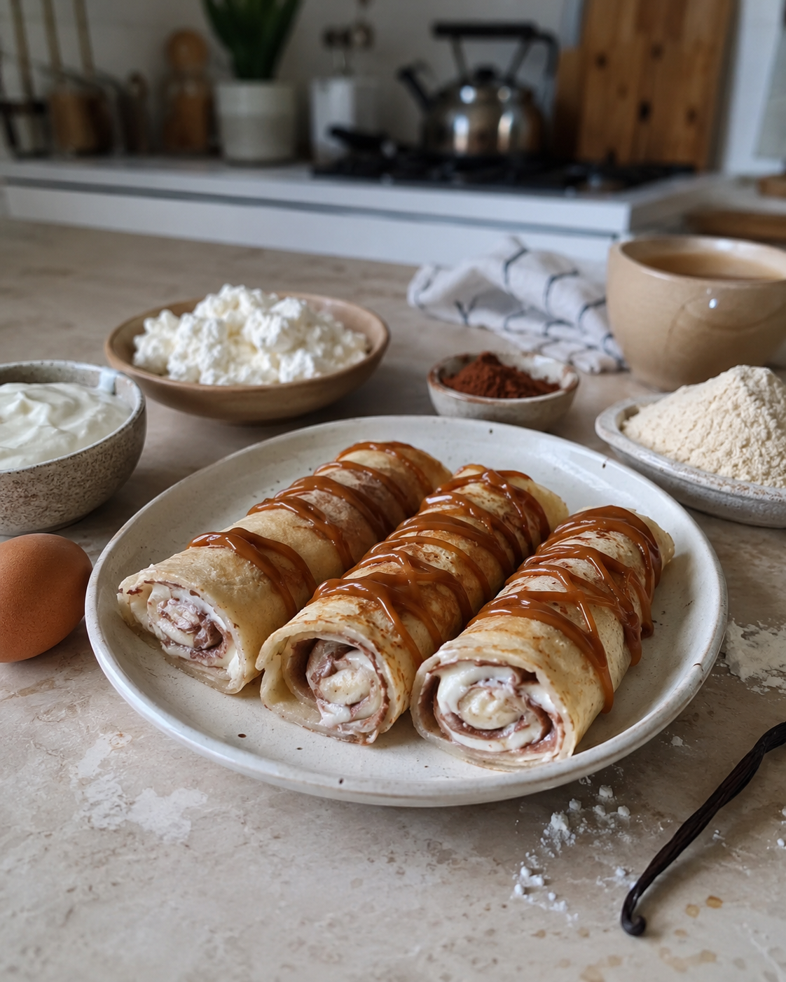 Canelones Dulces VS22 de Ricota-Vainilla y Toque de Cacao