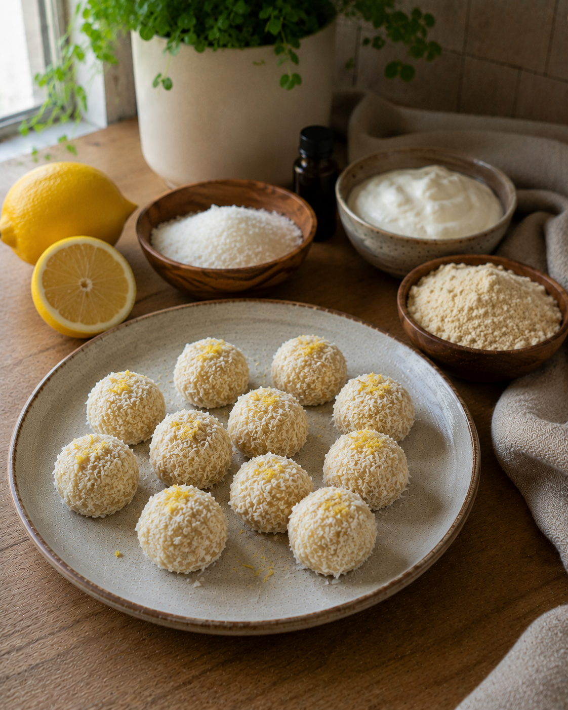 Trufas Suaves VS22 de Coco-Limón sin Azúcar Agregada