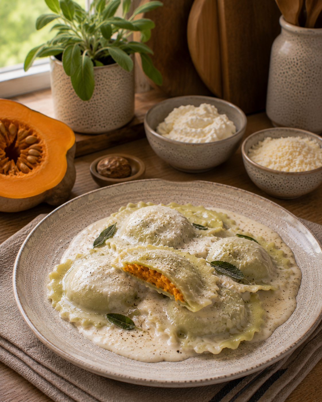 Raviolones VS22 de Calabaza Asada y Ricota