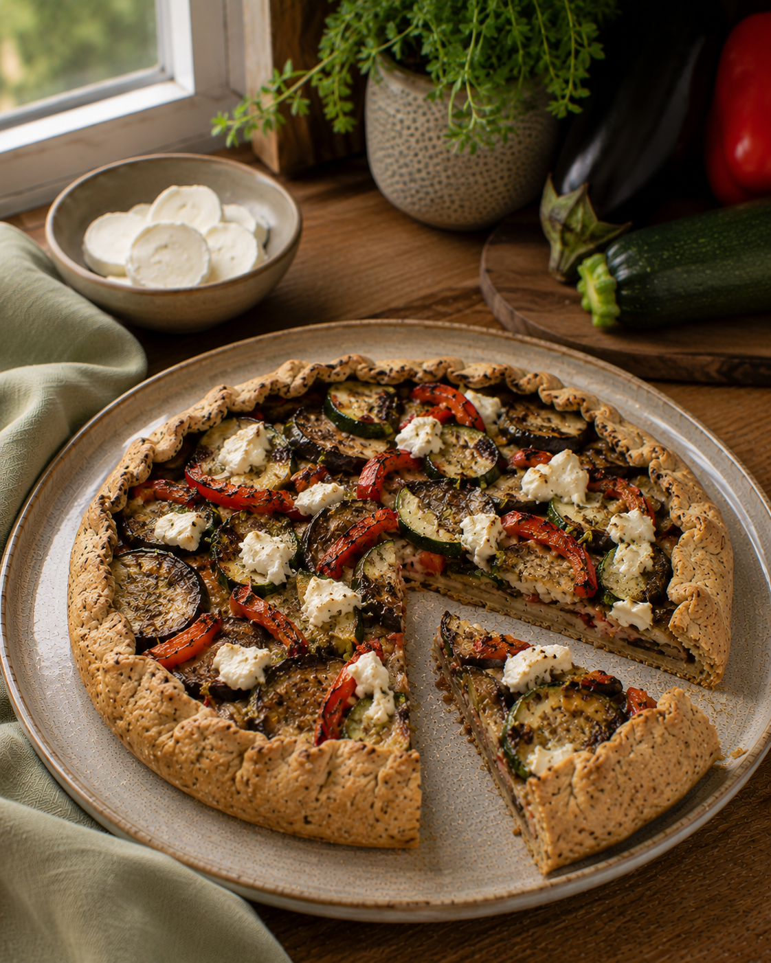 Tarta VS22 De Verduras Air Fryer Y Queso De Cabra Suave