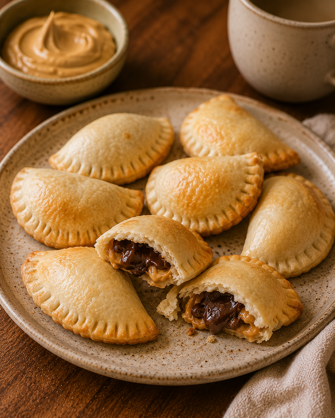 Mini Empanaditas Dulces VS22 De Chocolate Amargo Y Crema De Maní